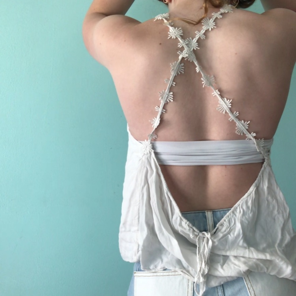 Pretty Open back tank top